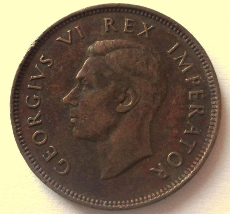 1937 Union of South Africa Half Penny