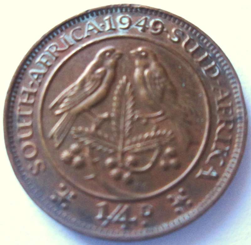 1949 Union of South Africa Quarter Penny