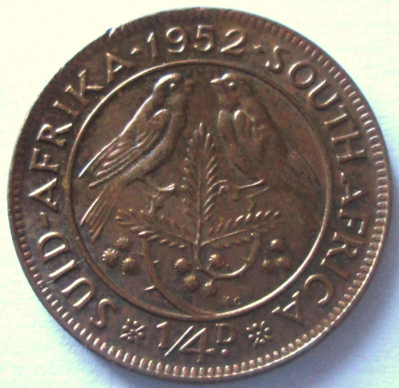 1952 Union of South Africa Quarter Penny