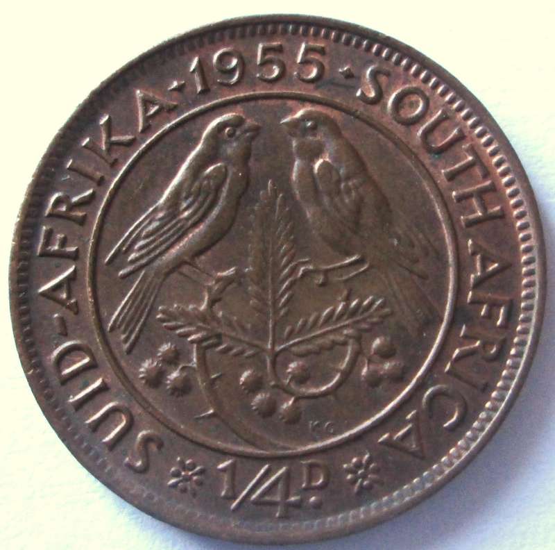 1955 Union of South Africa Quarter Penny