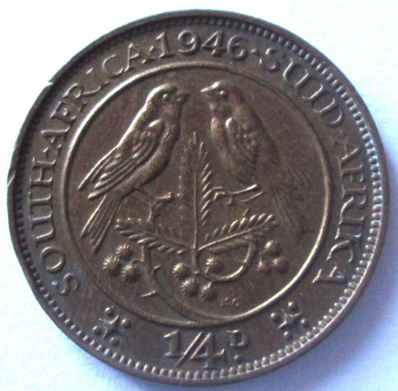 1946 Union of South Africa Quarter Penny