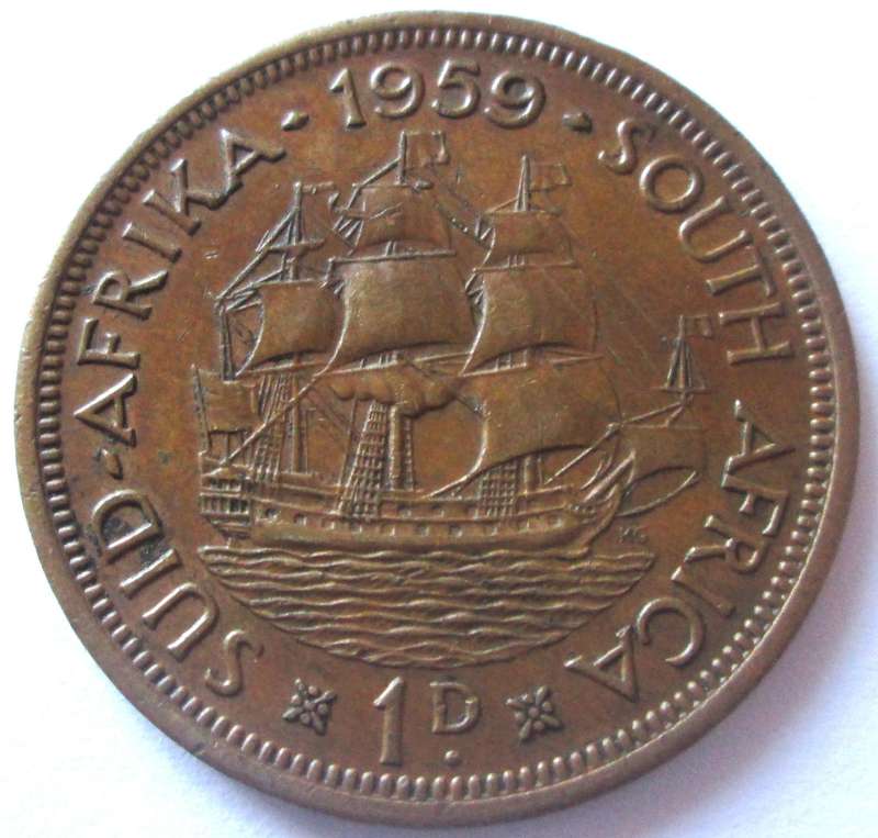 1959 Union of South Africa 1 Penny