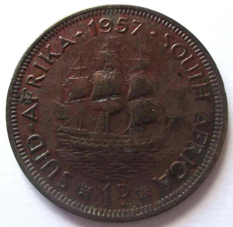 1957 Union of South Africa 1 Penny