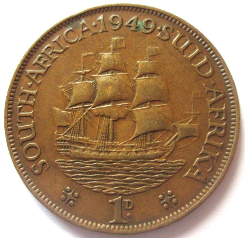 1949 Union of South Africa 1 Penny