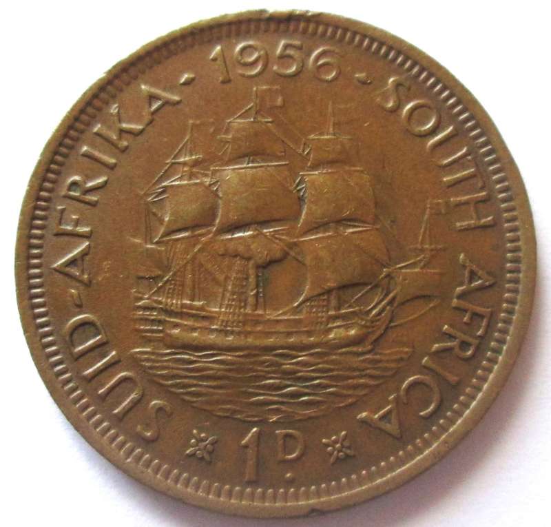 1956 Union of South Africa 1 Penny