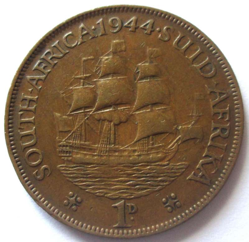 1944 Union of South Africa 1 Penny