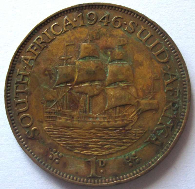 1946 Union of South Africa 1 Penny