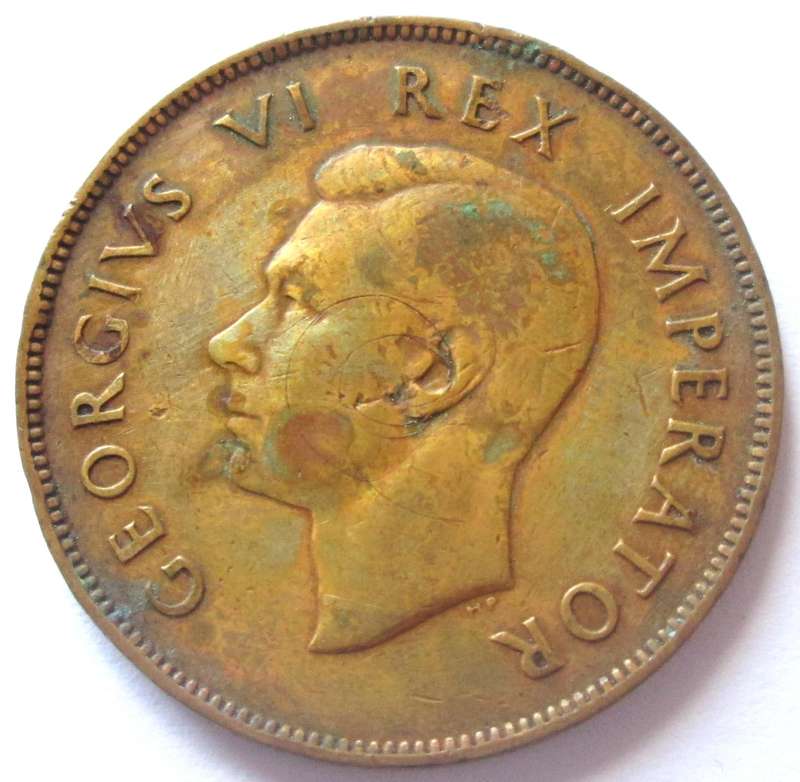 1946 Union of South Africa 1 Penny
