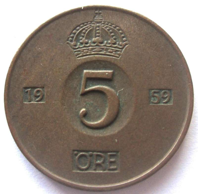 1959 Sverige 5 Ore