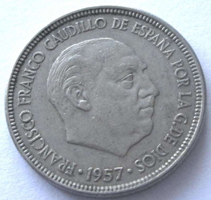 1957 Spain 5 Pesetas
