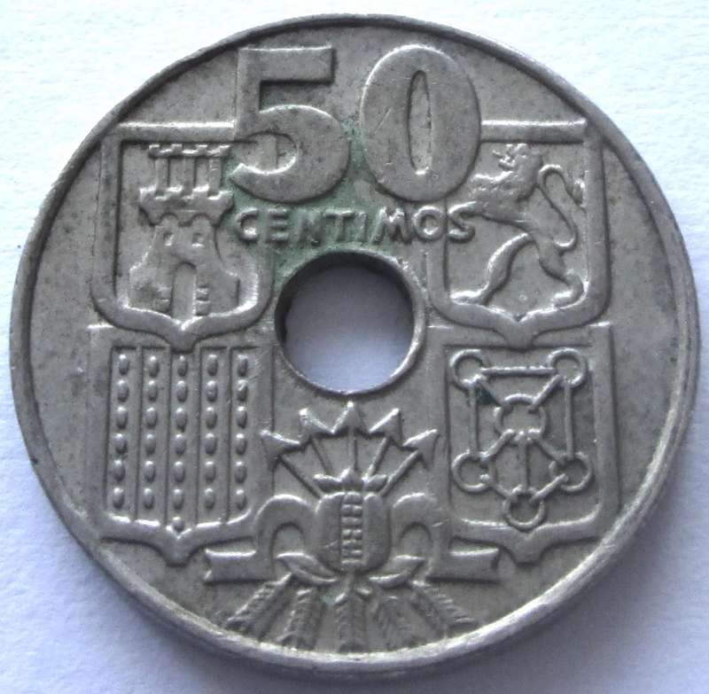 1949 Spain 50 Centimos