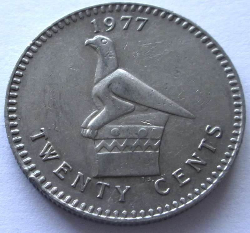 1977 Rhodesia 20 Cents