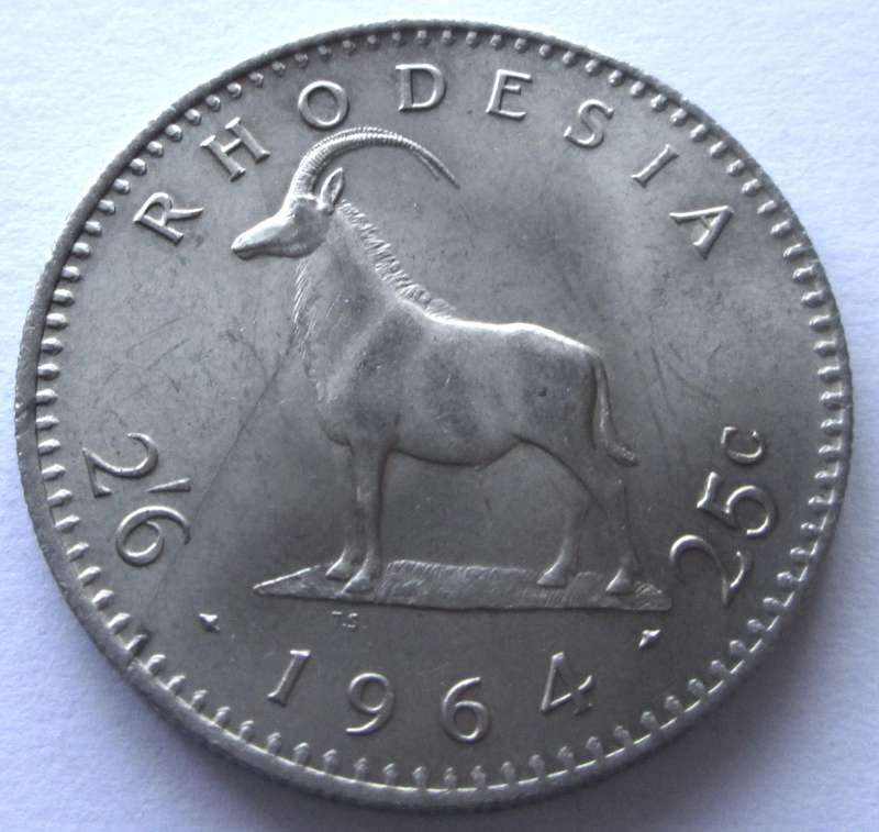 1964 Rhodesia 25 Cents