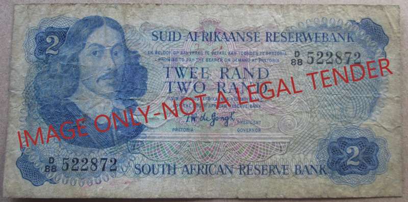 Two Rand South Africa Serial Nr D88 522872