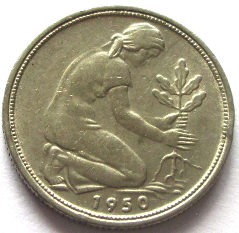 1950 Germany 50 Pfennigs