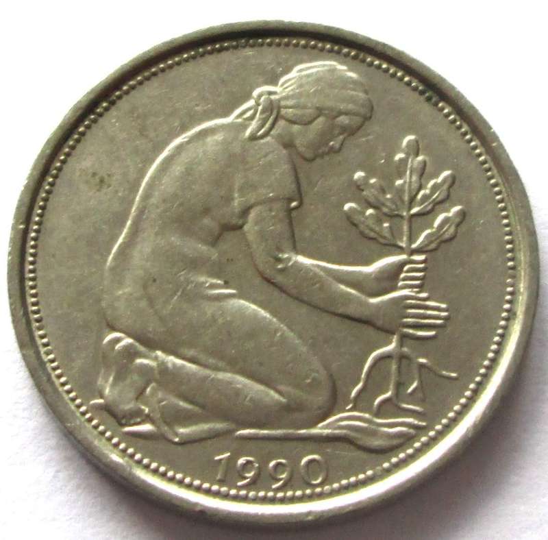 1990 Germany 50 Pfennigs