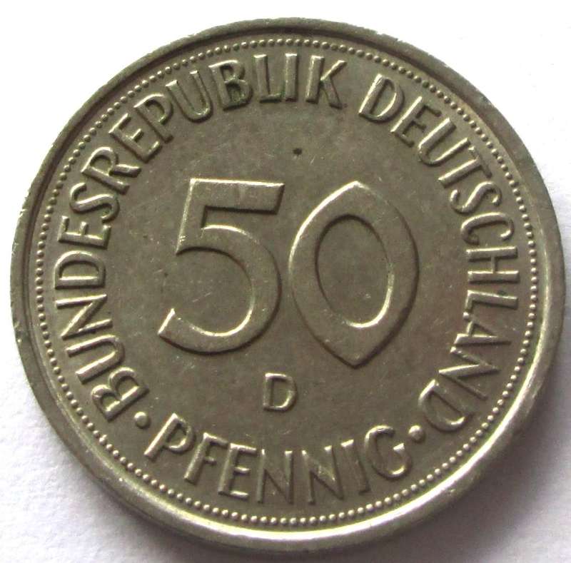1990 Germany 50 Pfennigs