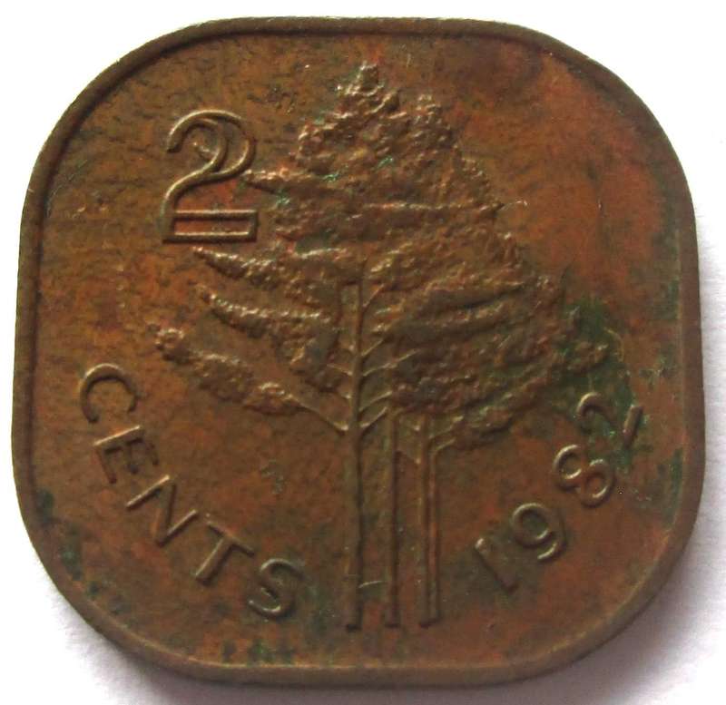 1982 Swaziland 2 Cents