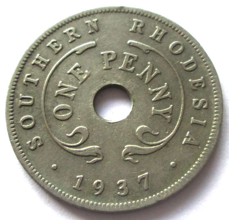 1937 Southern Rhodesia 1 Penny