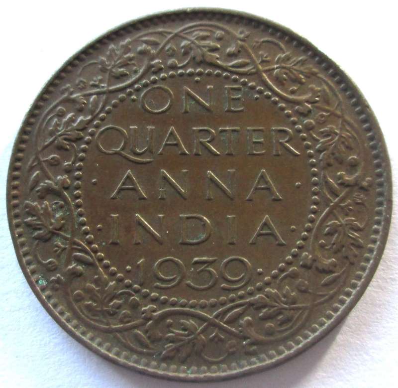 1939 India British Quarter Anna