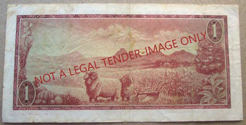One Rand South Africa Serial Nr Z4 423262 Replacement Note