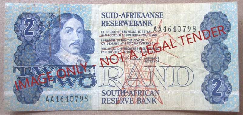 Two Rand South Africa Serial Nr AA4640798