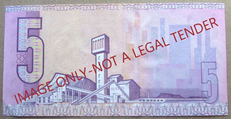 Five Rand South Africa Serial Nr BA5362542