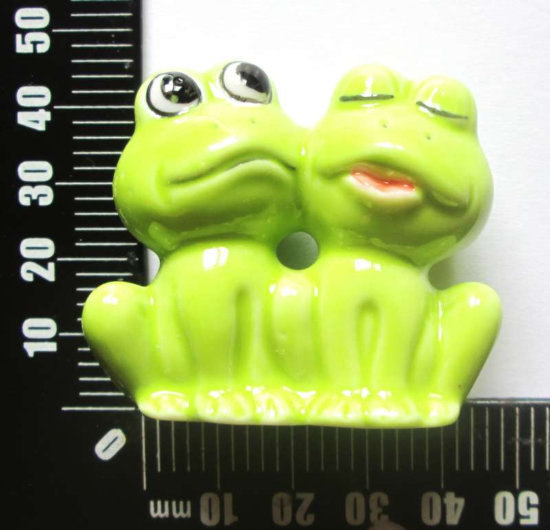 Green Happy Froggies Ornament