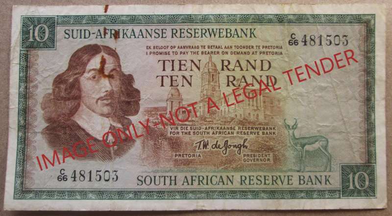 Ten Rand South Africa Serial Nr C66 481503