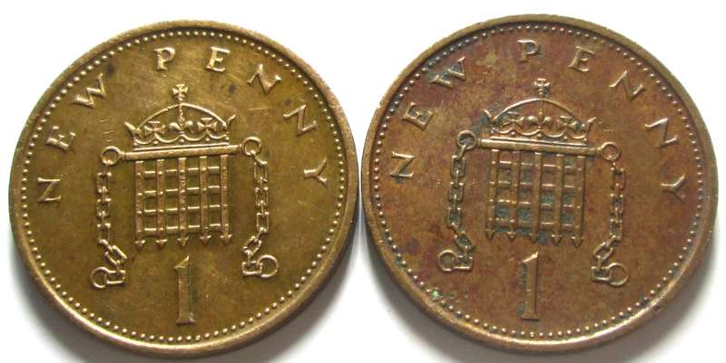 1 New Pence Great Britain 1980 + 1981