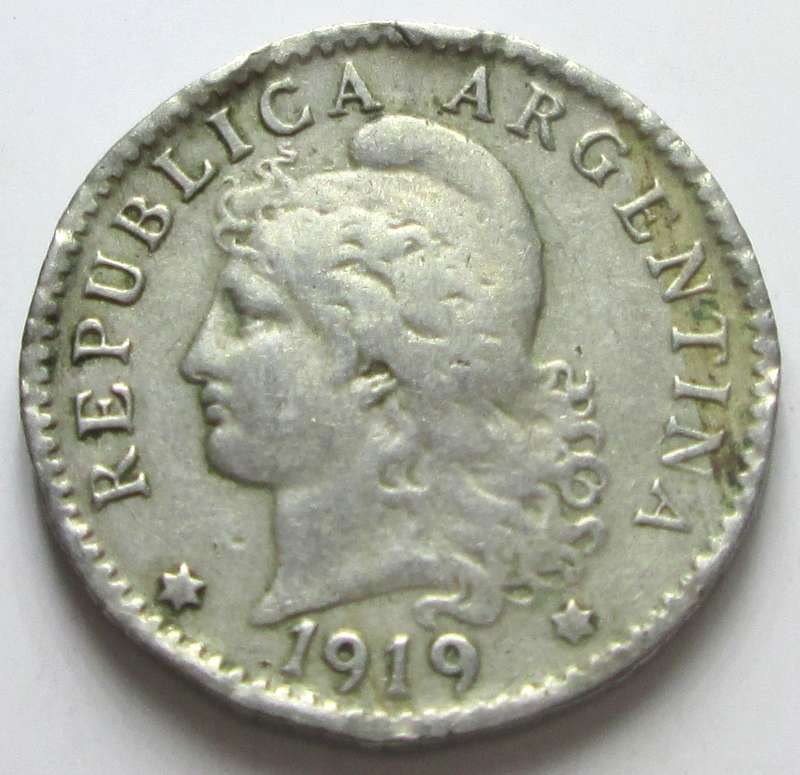 1919 Argentina 5 Centavos