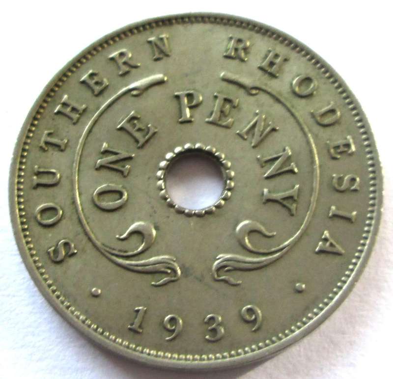 1939 Southern Rhodesia 1 Penny