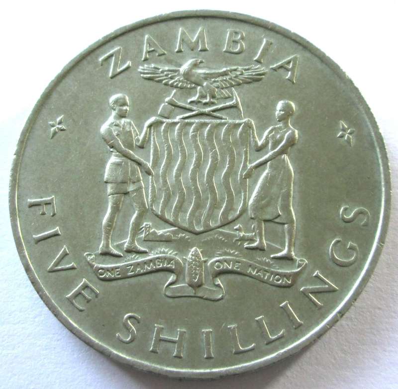 1965 Zambia 5 Shillings