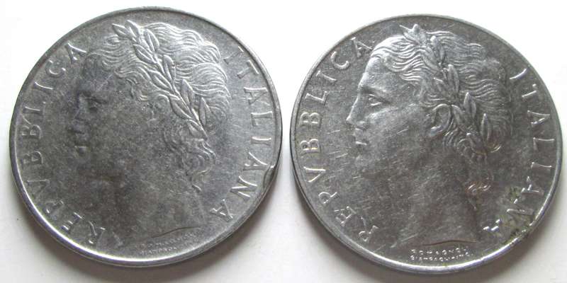 100 Lire Italy 1956 + 1957