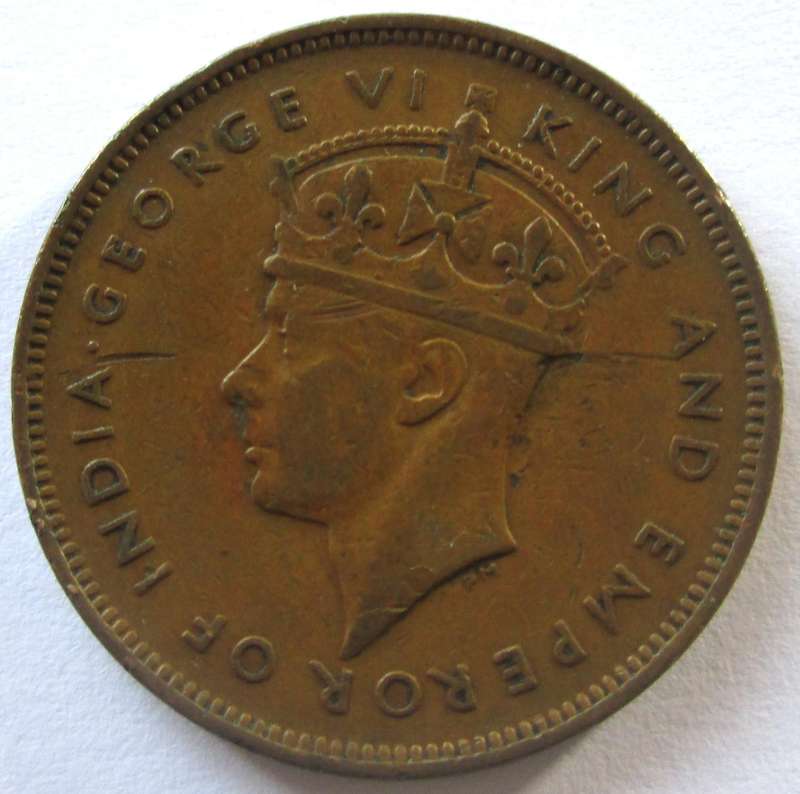1945 Mauritius 5 Cents