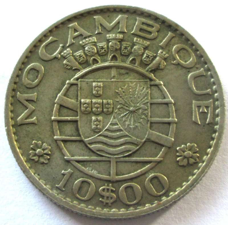 1974 Mozambique 10 Escudos