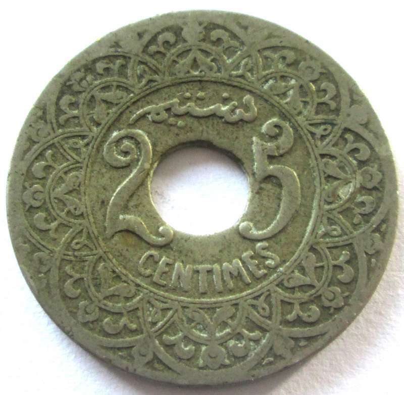 1921 - 1924 Morocco 25 Centimes