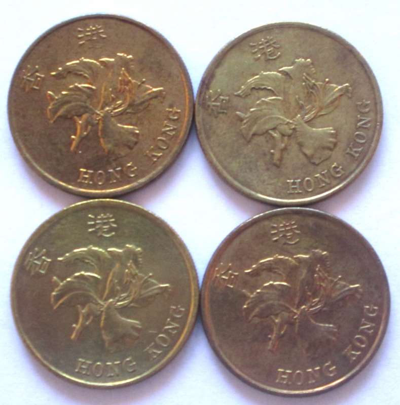 50 Cents Hong Kong 1994 + 1995 + 1997 + 1998
