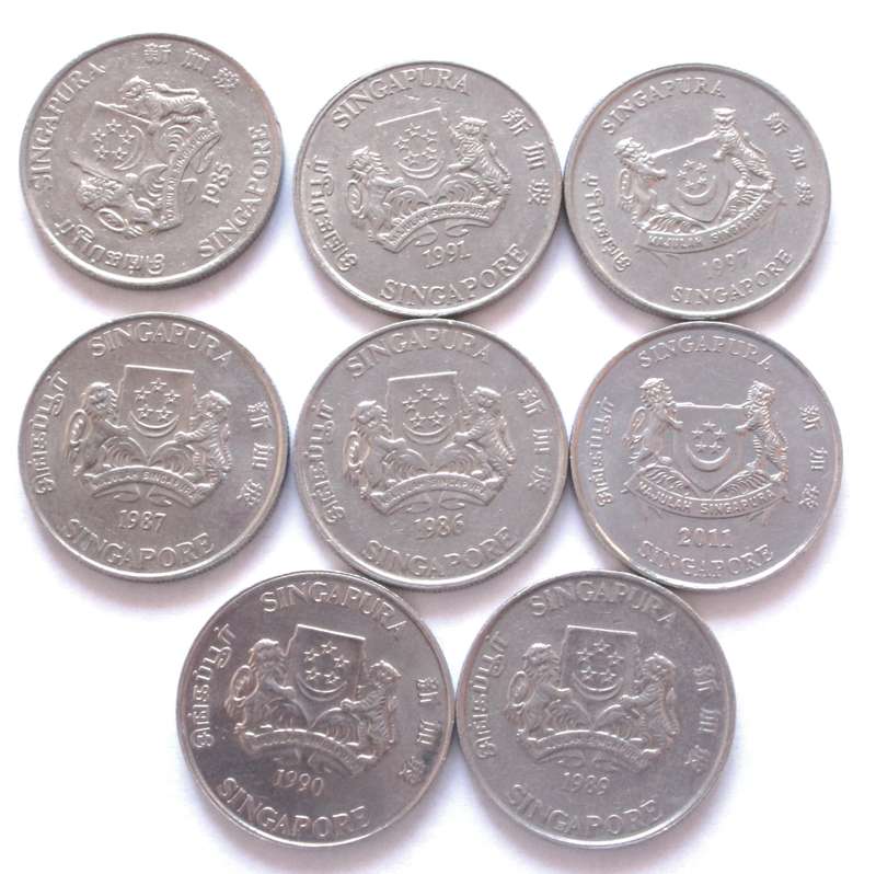 20 Cents Singapore 1985 - 1987 + 1989 - 1991 + 1997 + 2011