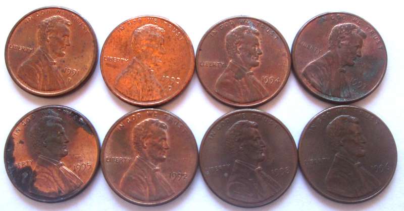 1 Cent United States of America 1990 - 1992 + 1994 - 1998