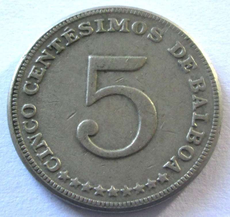 1968 Panama 5 Centesimos