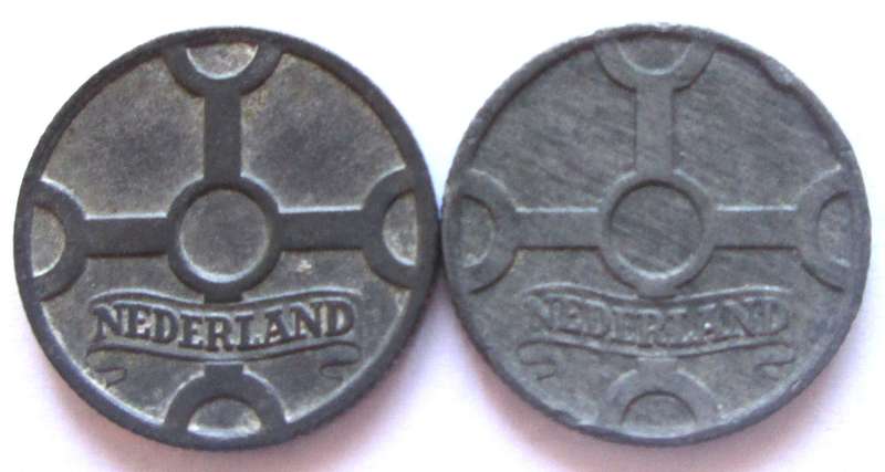 1 Cent Netherlands 1942 + 1943
