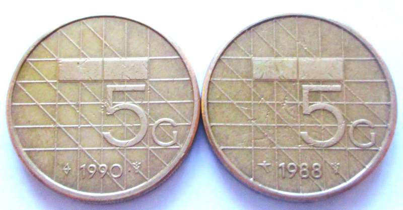 5 Cents Netherlands 1988 + 1990