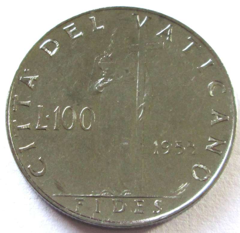 1955 Vatican 100 Lire
