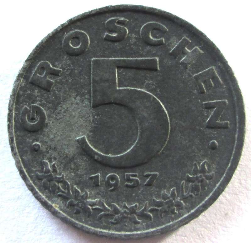 1957 Austria 5 Groschen