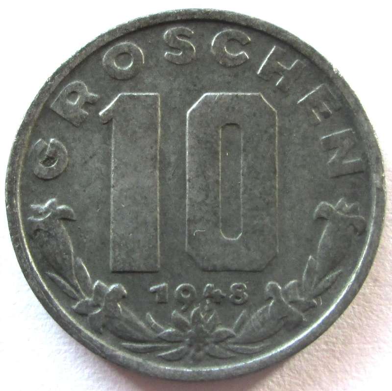 1948 Austria 10 Groschen