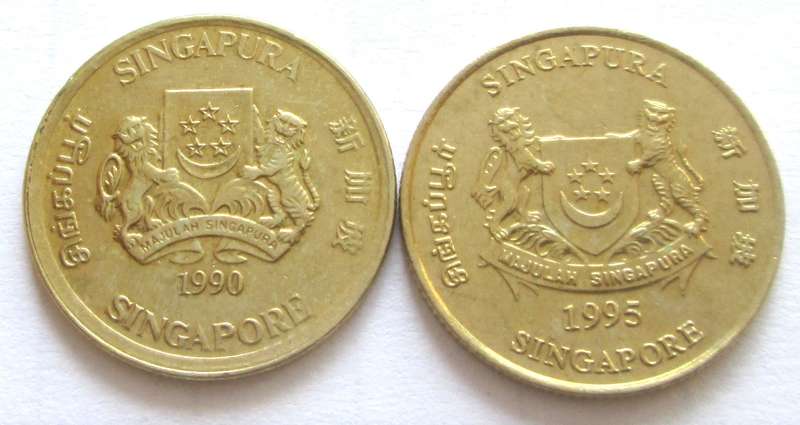 5 Cents Singapore 1990 + 1995