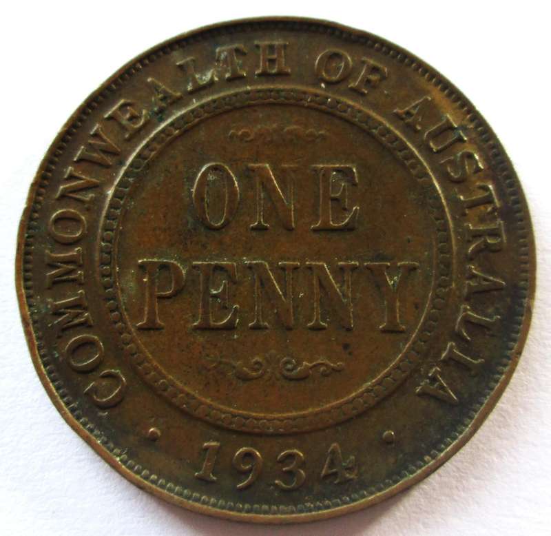 1934 Commonwealth of Australia 1 Penny