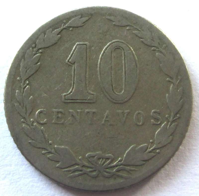 1921 Argentina 10 Centavos