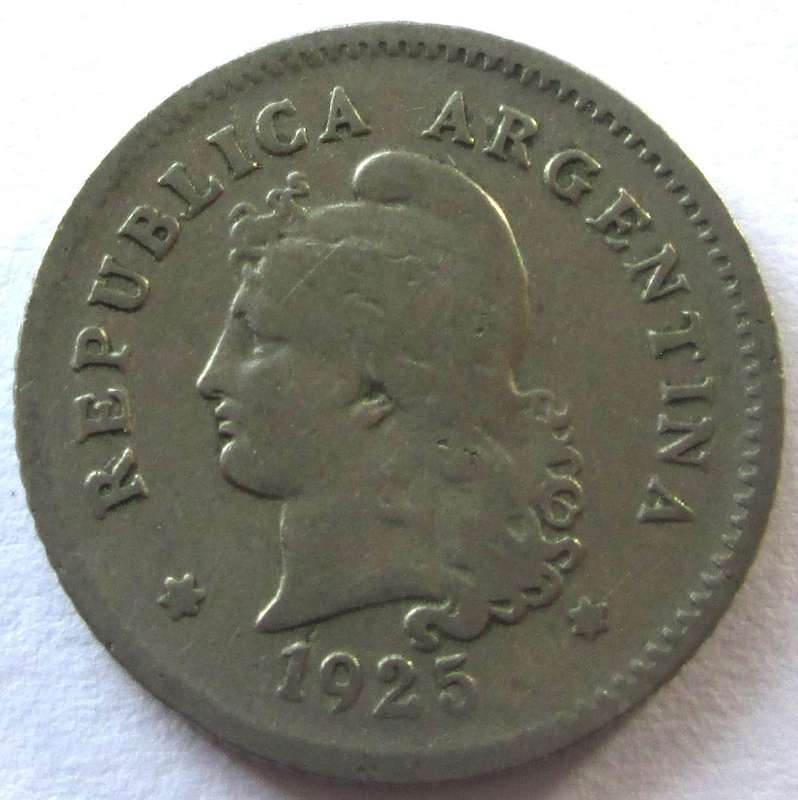 1925 Argentina 10 Centavos